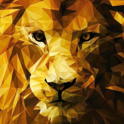 Bíblia Almeida Século 21 | A21 | Letra Média | Capa Dura | Lion Low Poly