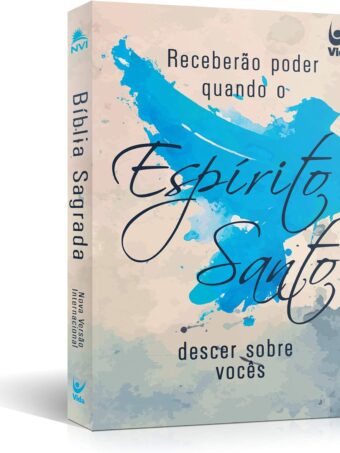 Bíblia Sagrada | NVI | Capa Semiluxo Bege e Azul