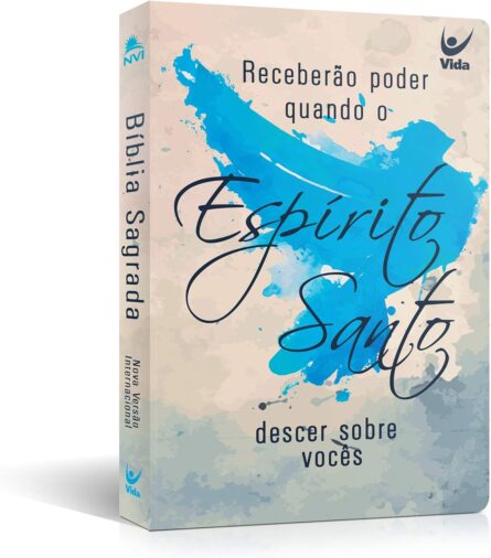 Bíblia Sagrada | NVI | Capa Semiluxo Bege e Azul